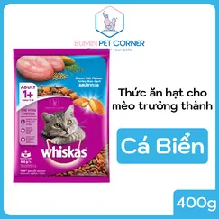 Hạt Whiskas mèo trưởng thành Cá Biển 400g