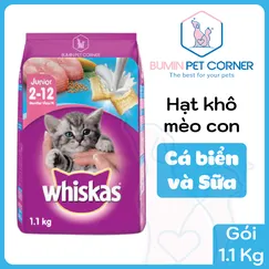 Hạt mèo con Whiskas Junior gói 1.1kg