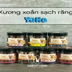 Xương xoắn gặm sạch răng nhiều vị cho chó Yaho Dental Twist Bone hộp 165g