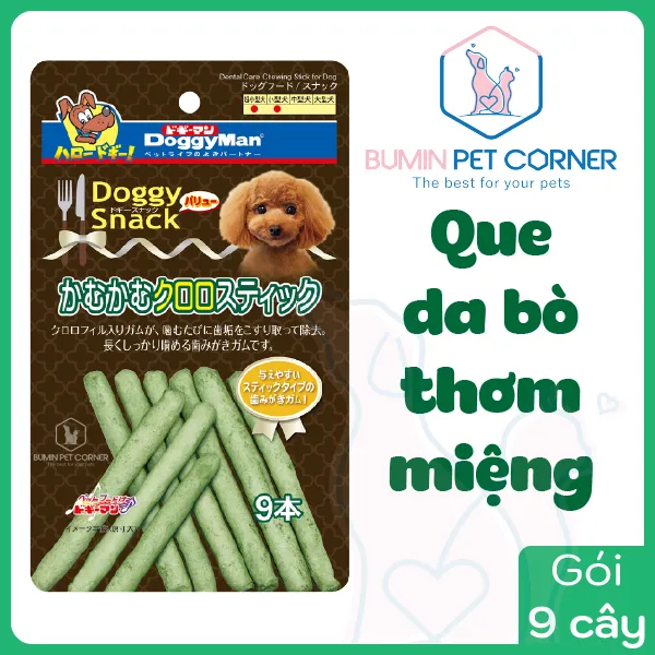 Que da bò thơm miệng cho chó DoggyMan gói 9 cây