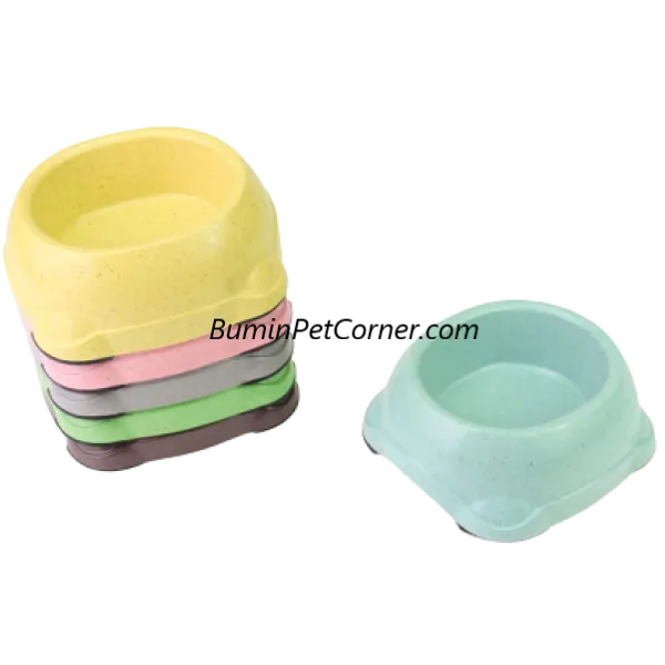 Bát ăn tre đơn cho chó mèo Bobo 3101Z/3100Z - dạng tròn lót đế 4 chân
