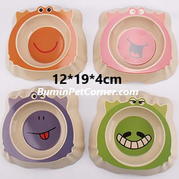 Bát ăn tre đơn cho chó mèo Bobo hình thú