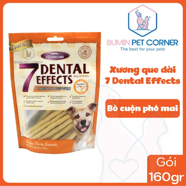 Xương gặm que dài 7 Dental Effects gói 160g