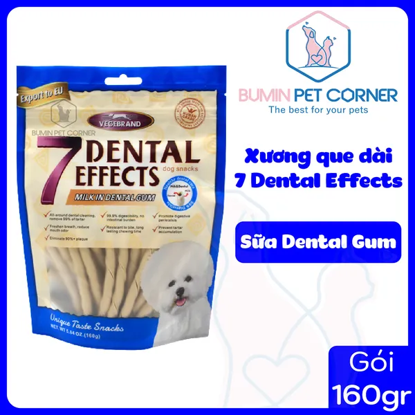 Xương gặm que dài 7 Dental Effects gói 160g