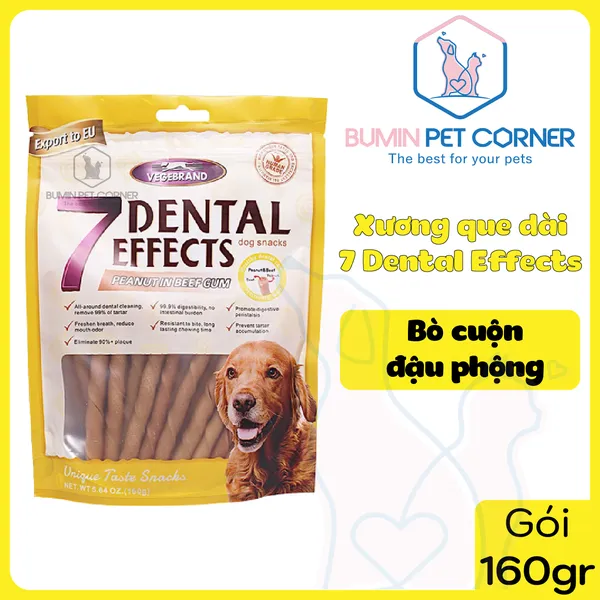 Xương gặm que dài 7 Dental Effects gói 160g