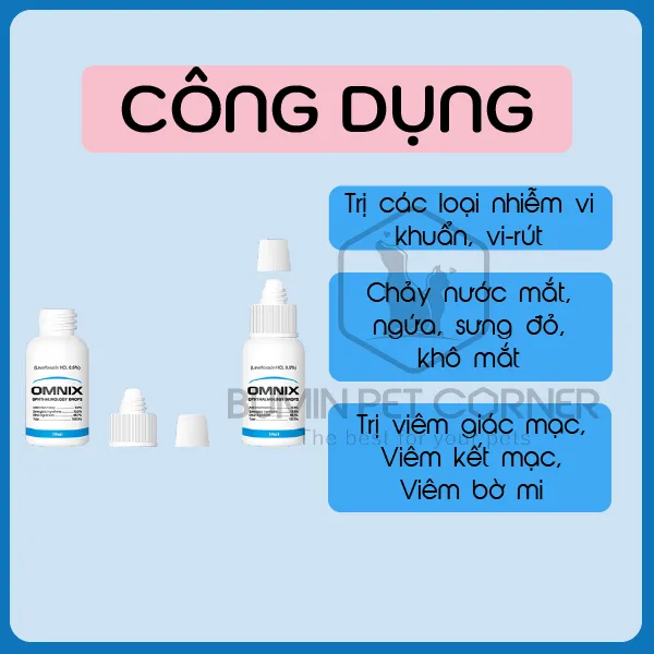 Thuốc nhỏ mắt cho chó Alkin Omnix - chai 10ml