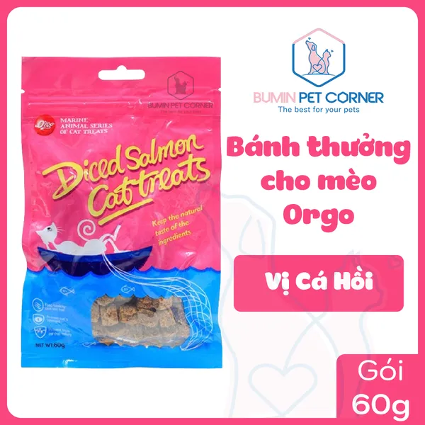 Bánh thưởng cho mèo Orgo gói 60g