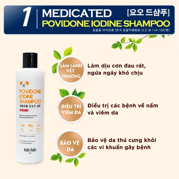 Sữa tắm viêm da cho chó Budle Budle chai 300ml