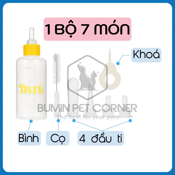 Bộ bình sữa cho chó mèo Dill size nhỏ