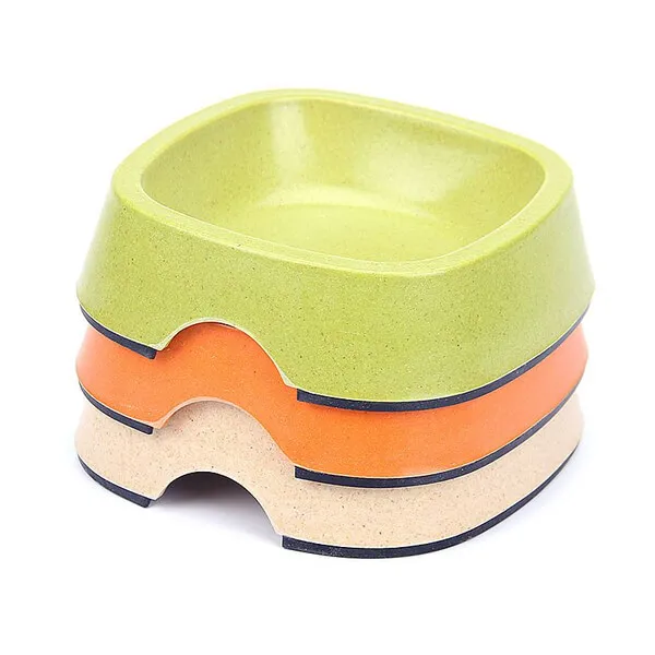 Bát ăn tre đơn cho chó mèo Bobo 3110Z - dạng vuông