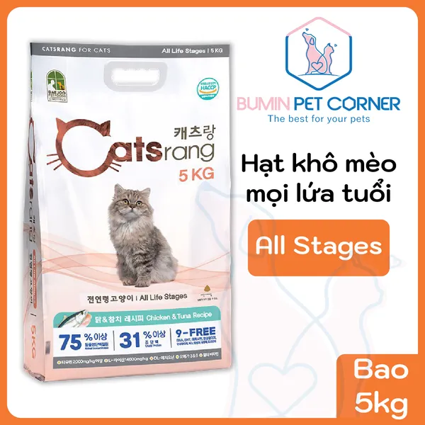 Hạt cho mèo mọi lứa tuổi Catsrang All Stages gói 5kg