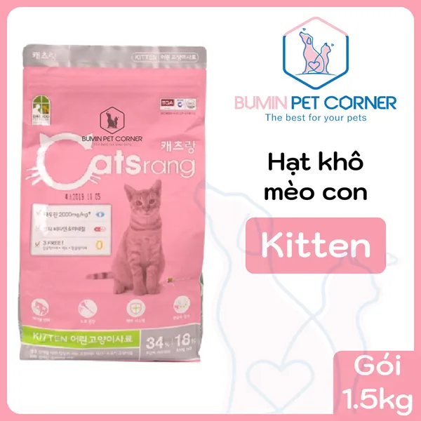 Hạt cho mèo con Catsrang Kitten gói 1.5kg