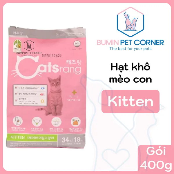 Hạt cho mèo con Catsrang Kitten gói 400g
