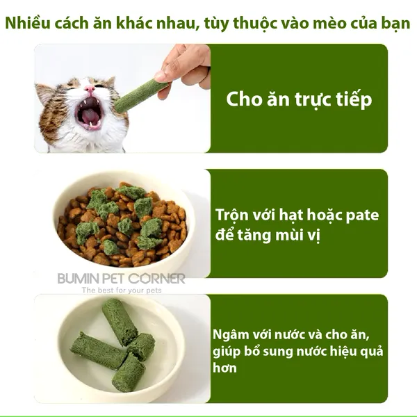 Que cỏ mèo đông khô Taotaopets gói 6 que