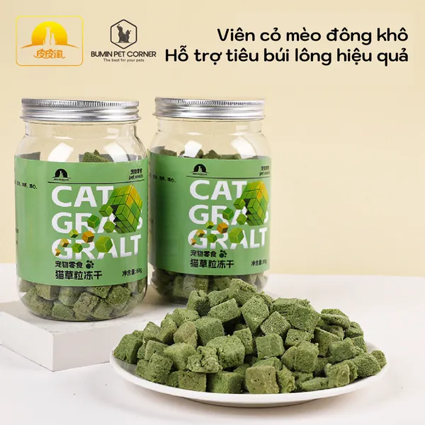 Viên cỏ mèo đông khô Taotaopets hũ 60g