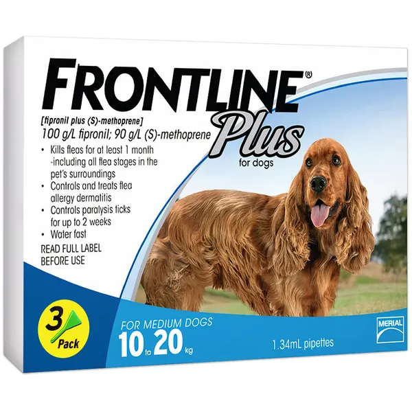 Thuốc nhỏ gáy trị ve rận, bọ chét cho chó Frontline Plus