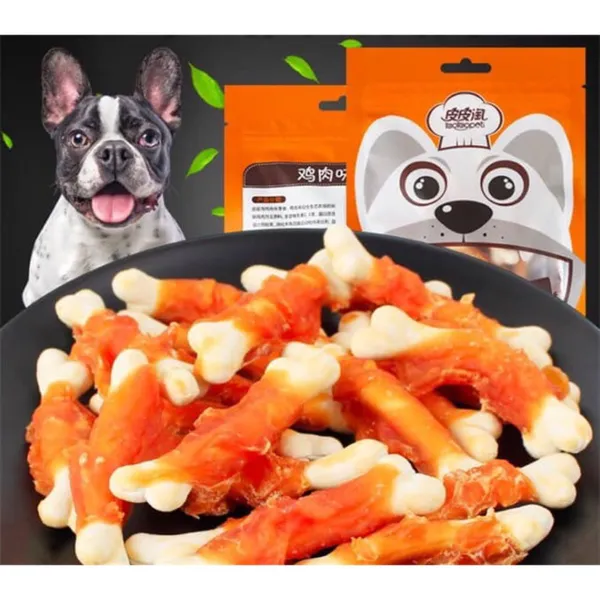 Gà cuộn xương sữa canxi Taotaopets gói 108g