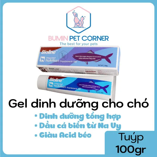 Gel dinh dưỡng cho chó Bioline Supplements Gel - tuýp 100gr