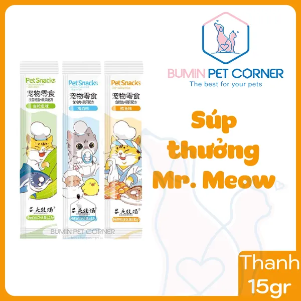 Combo 10 thanh Súp thưởng cho mèo Mr. Meow thanh 15gr