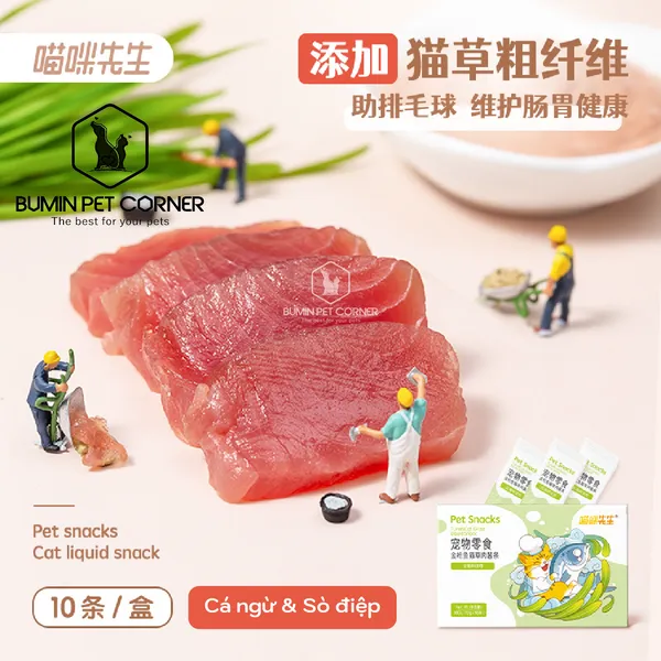 Combo 10 thanh Súp thưởng cho mèo Mr. Meow thanh 15gr