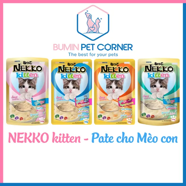 Pate cho mèo con Nekko Kitten gói 70g