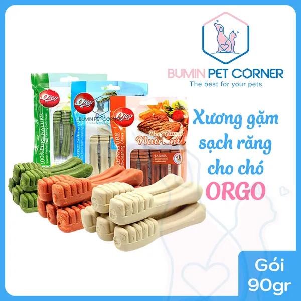 Xương gặm sạch răng cho chó Orgo 90g