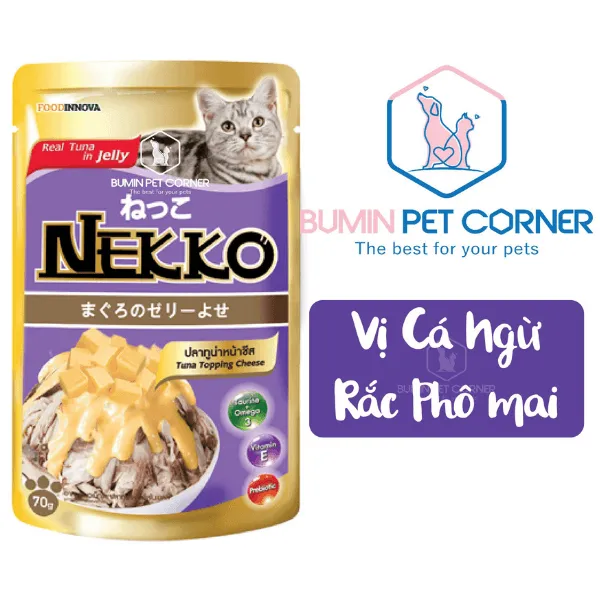 Pate cho mèo kèm thạch Nekko Jelly gói 70g