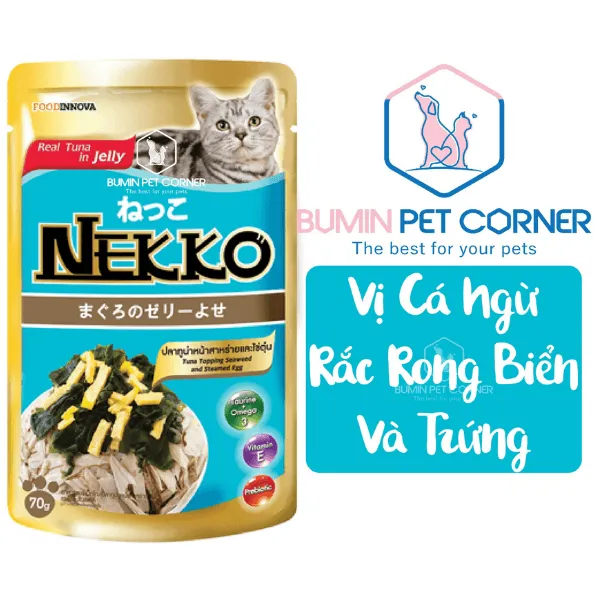 Pate cho mèo kèm thạch Nekko Jelly gói 70g