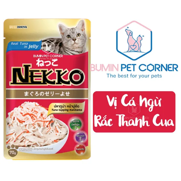 Pate cho mèo kèm thạch Nekko Jelly gói 70g
