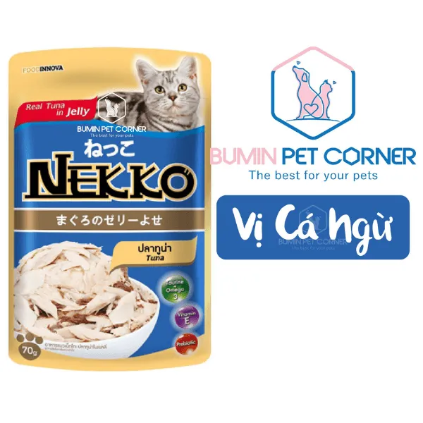 Pate cho mèo kèm thạch Nekko Jelly gói 70g