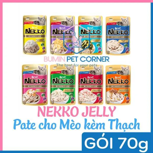 Pate cho mèo kèm thạch Nekko Jelly gói 70g