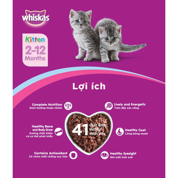 Pate mèo trưởng thành Whiskas vị cá biển gói 80g