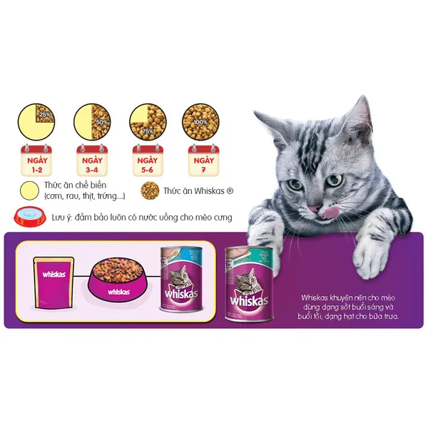 Pate mèo trưởng thành Whiskas vị cá biển gói 80g