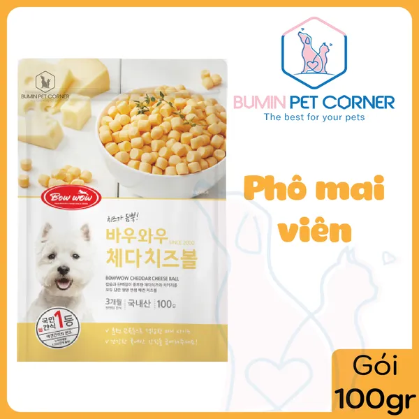 Phô mai viên Bowwow gói 100gr