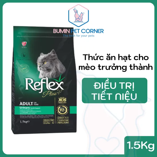 Thức ăn hạt khô hỗ trợ trị tiết niệu cho mèo trưởng thành vị Gà gói 1.5kg