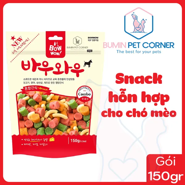 Snack hỗn hợp Bowwow gói 150gr