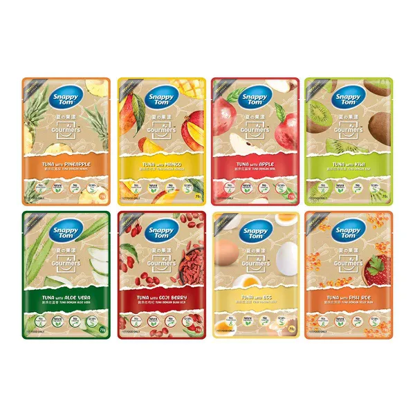 Pate cho mèo Snappy Tom trái cây gói 70g