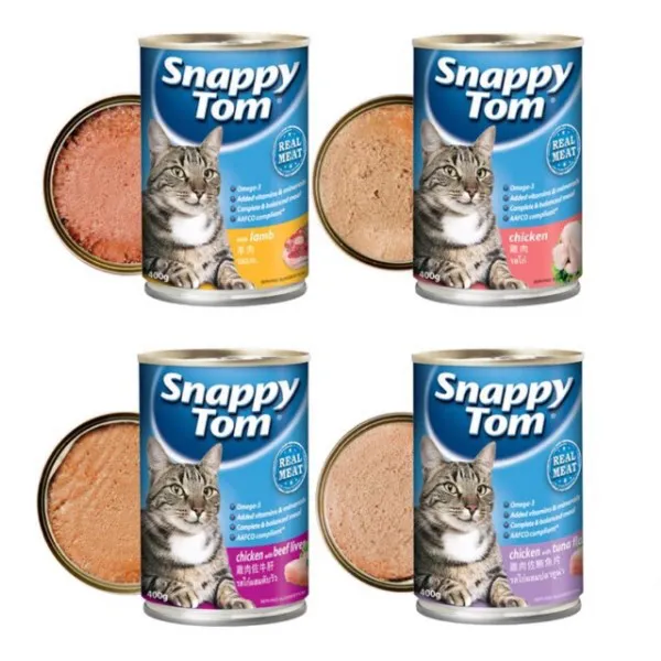 Pate cho mèo Snappy Tom lon 400g