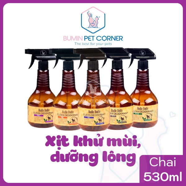 Xịt khử mùi dưỡng lông chó mèo thỏ Budle Budle