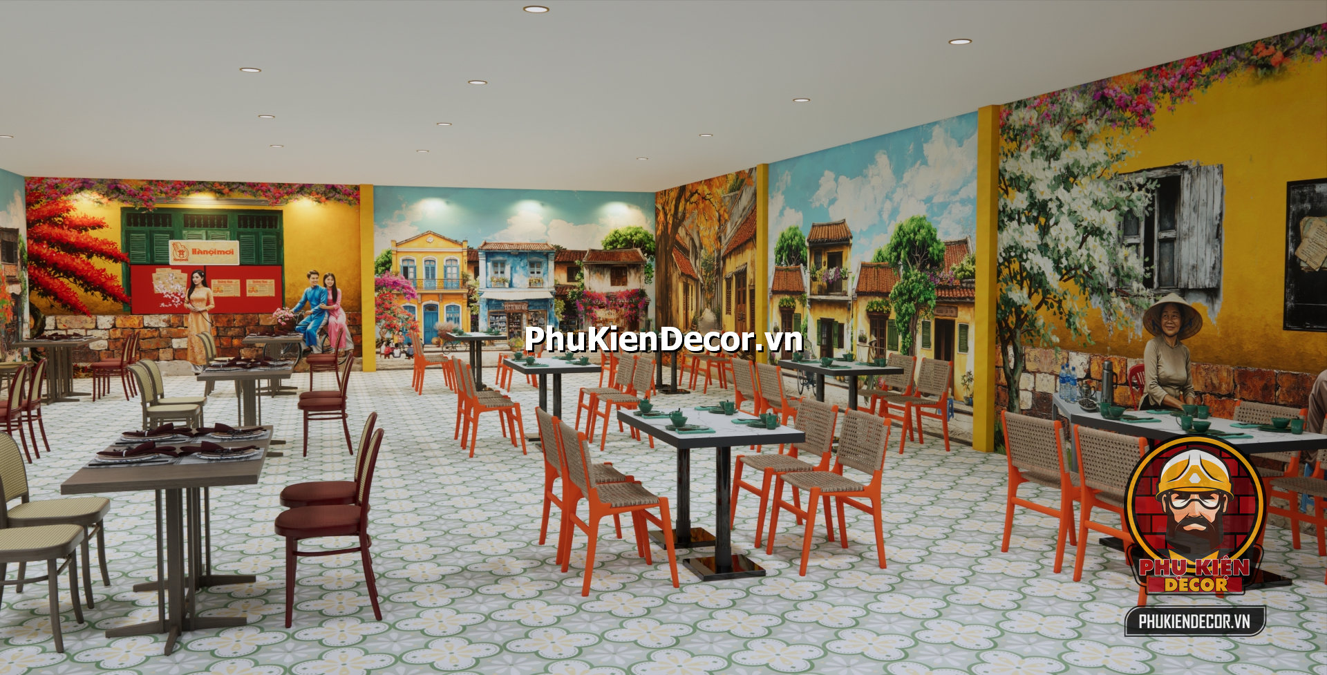 Mô hình thiết kế quán ăn Hà nội xưa, quán xưa nhưng không củ Mô hình thiết kế quán ăn Hà nội xưa, quán xưa nhưng không củ