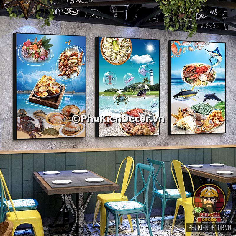 Mẫu tranh treo tường quán ốc Mẫu tranh treo tường quán ốc