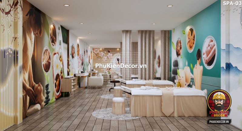 cách trang trí spa dưỡng sinh bằng tranh dán tường 3D cách trang trí spa dưỡng sinh bằng tranh dán tường 3D