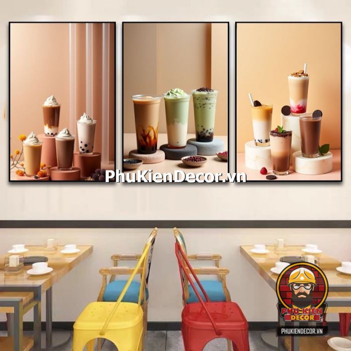 Tranh trang trí Đồ uống Quán Trà sữa