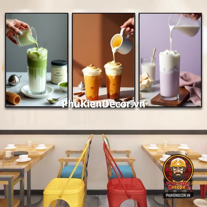 Tranh trang trí Đồ uống Quán Trà sữa