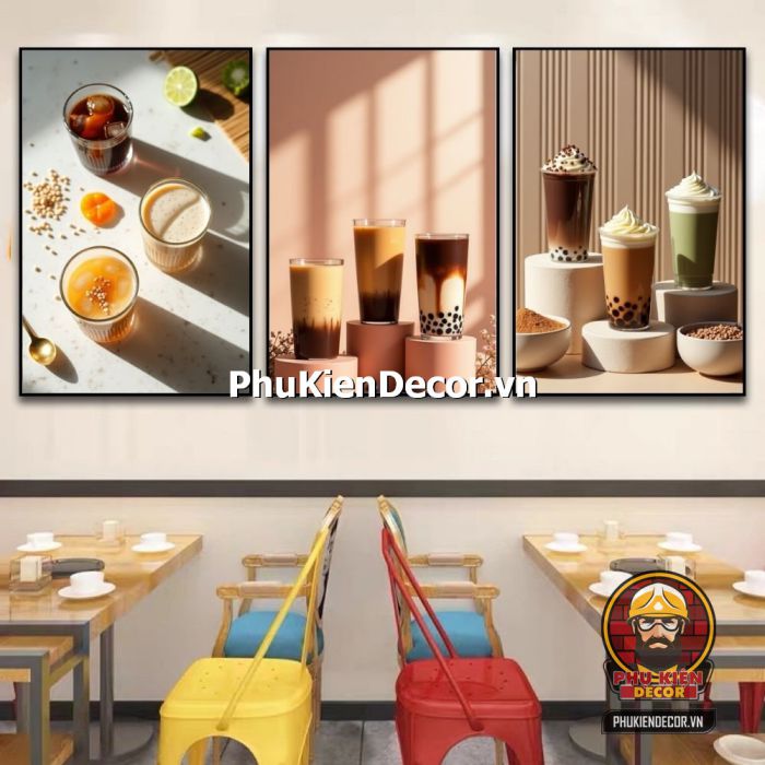 Tranh trang trí Đồ uống Quán Trà sữa