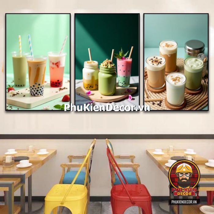 Tranh trang trí Đồ uống Quán Trà sữa