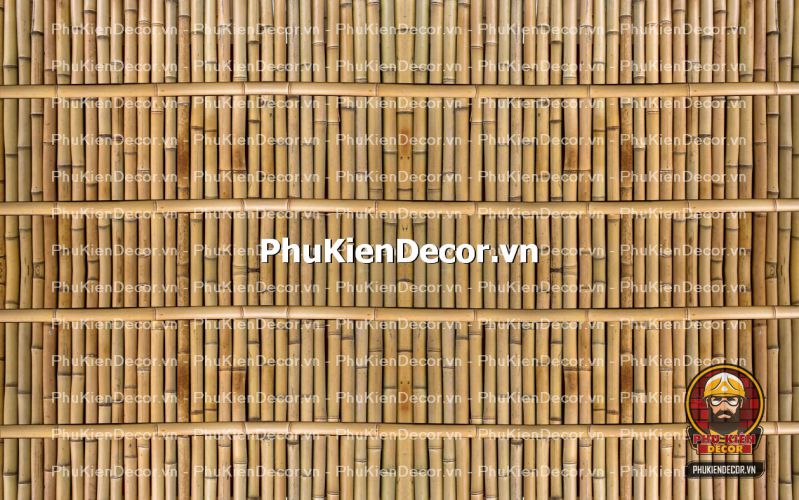 Tranh dán tường 3D tre vàng trang trí quán ăn, nhà hàng Tranh dán tường 3D tre vàng trang trí quán ăn, nhà hàng