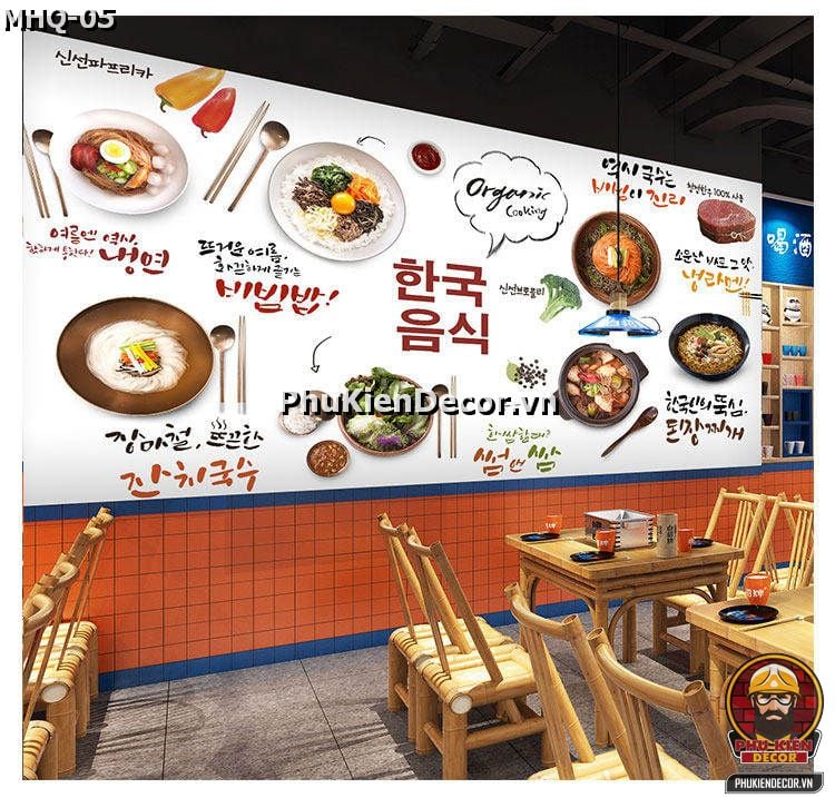 Trang trí quán Mì Cay Tokbokki Hàn Quốc bằng Tranh dán tường 3D Trang trí quán Mì Cay Tokbokki Hàn Quốc bằng Tranh dán tường 3D