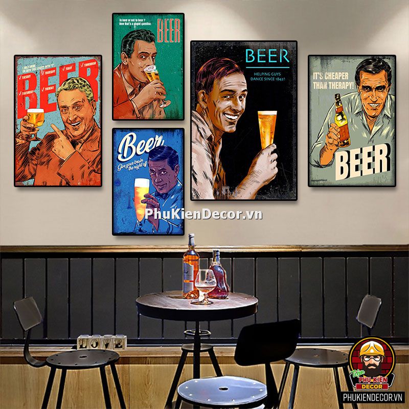 Tranh treo tường quán Bia, Bar, Pub phong cách QUý Ông lịch lãm Tranh treo tường quán Bia, Bar, Pub phong cách QUý Ông lịch lãm