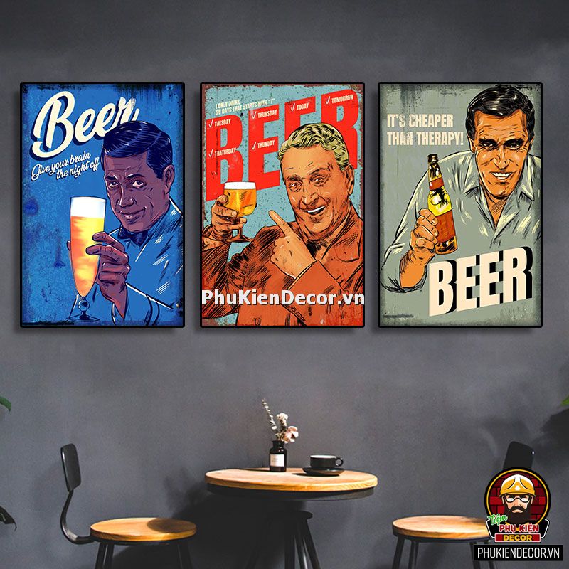 Tranh treo tường quán Bia, Bar, Pub phong cách QUý Ông lịch lãm Tranh treo tường quán Bia, Bar, Pub phong cách QUý Ông lịch lãm